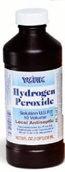 Hydrogen Peroxide, 3%, 16 Ounce bottle - Latex, Supported